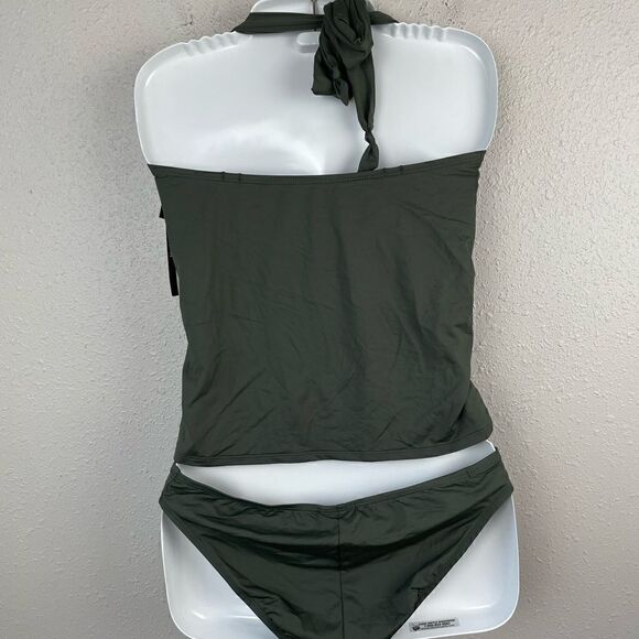 NWT La Blanche Green Two Piece Swimsuit Size 8 - Picture 4 of 6